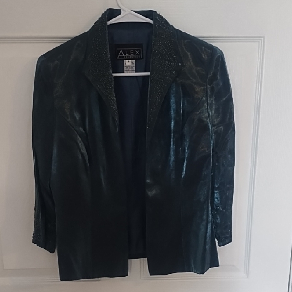 Alex Evening Women's Green Jacket With Sequin